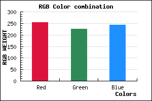 rgb background color #FFE2F4 mixer