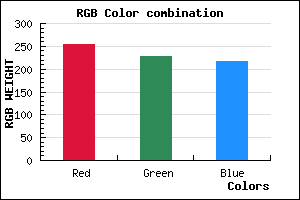 rgb background color #FFE3D8 mixer