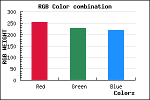rgb background color #FFE4DB mixer