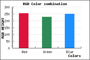 rgb background color #FFE4F9 mixer