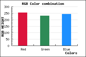 rgb background color #FFE7F3 mixer