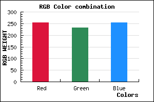 rgb background color #FFE9FD mixer