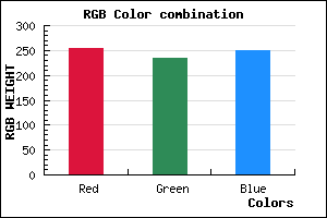 rgb background color #FFEBF9 mixer