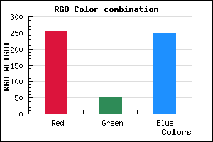 rgb background color #FF32F8 mixer