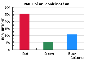 rgb background color #FF366C mixer