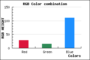 rgb background color #1C0F6F mixer