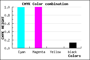 #0300DD color CMYK mixer