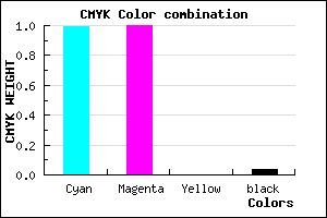 #0300F4 color CMYK mixer