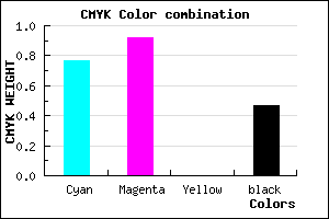 #1F0B88 color CMYK mixer