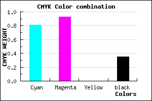 #1F0BA7 color CMYK mixer
