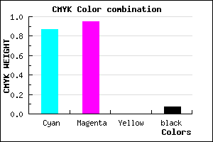 #1F0DED color CMYK mixer