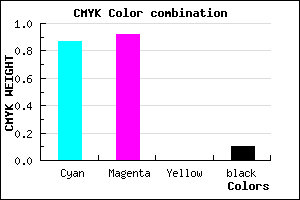 #1F12E6 color CMYK mixer