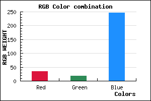 rgb background color #2212F6 mixer
