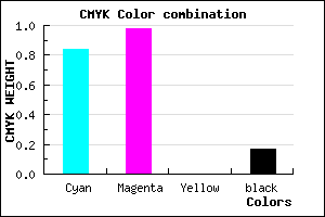 #2204D3 color CMYK mixer