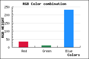 rgb background color #230BE8 mixer