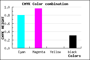 #2307B1 color CMYK mixer
