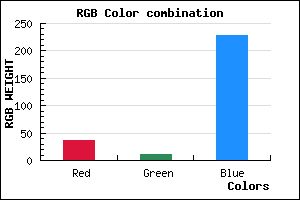 rgb background color #250BE5 mixer