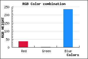 rgb background color #2502EC mixer