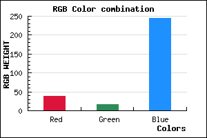 rgb background color #2611F5 mixer