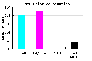 #2613D7 color CMYK mixer