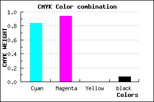 #270FED color CMYK mixer