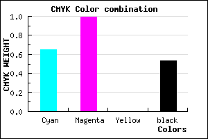 #2A0177 color CMYK mixer