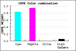 #2A0EF2 color CMYK mixer