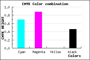 #2A1189 color CMYK mixer