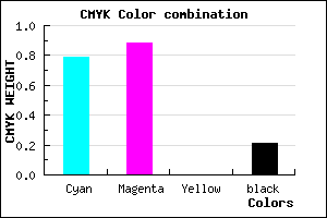 #2A19C9 color CMYK mixer