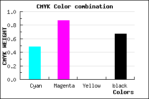 #2B0B53 color CMYK mixer