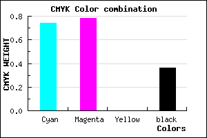 #2B24A3 color CMYK mixer