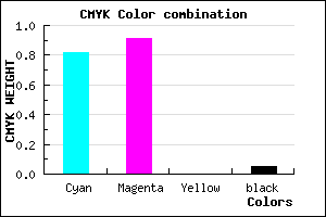 #2C16F3 color CMYK mixer