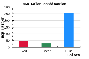 rgb background color #2C1DFC mixer