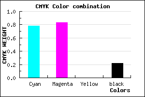 #2D22C8 color CMYK mixer