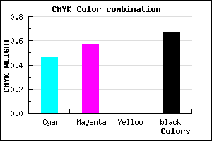 #2D2453 color CMYK mixer