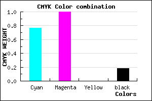 #3001D1 color CMYK mixer