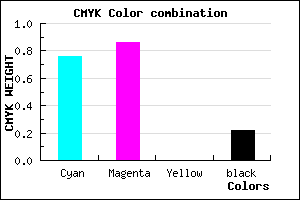 #301DC8 color CMYK mixer