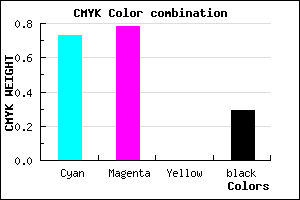 #3127B5 color CMYK mixer