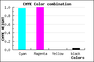 #0500F6 color CMYK mixer