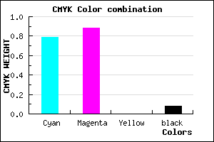 #321DEB color CMYK mixer
