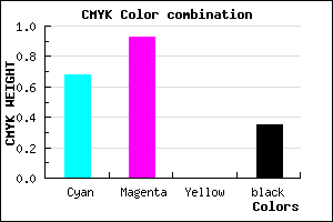 #340BA5 color CMYK mixer