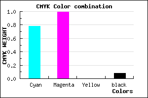 #3402EB color CMYK mixer
