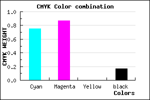 #341CD4 color CMYK mixer