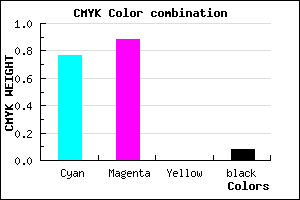 #351CEA color CMYK mixer