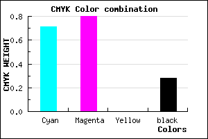 #3524B8 color CMYK mixer