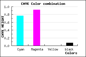 #3614EC color CMYK mixer