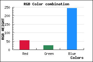 rgb background color #3619F5 mixer