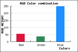 rgb background color #3724F9 mixer