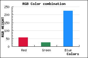 rgb background color #381AE0 mixer