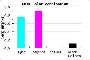 #3916E2 color CMYK mixer